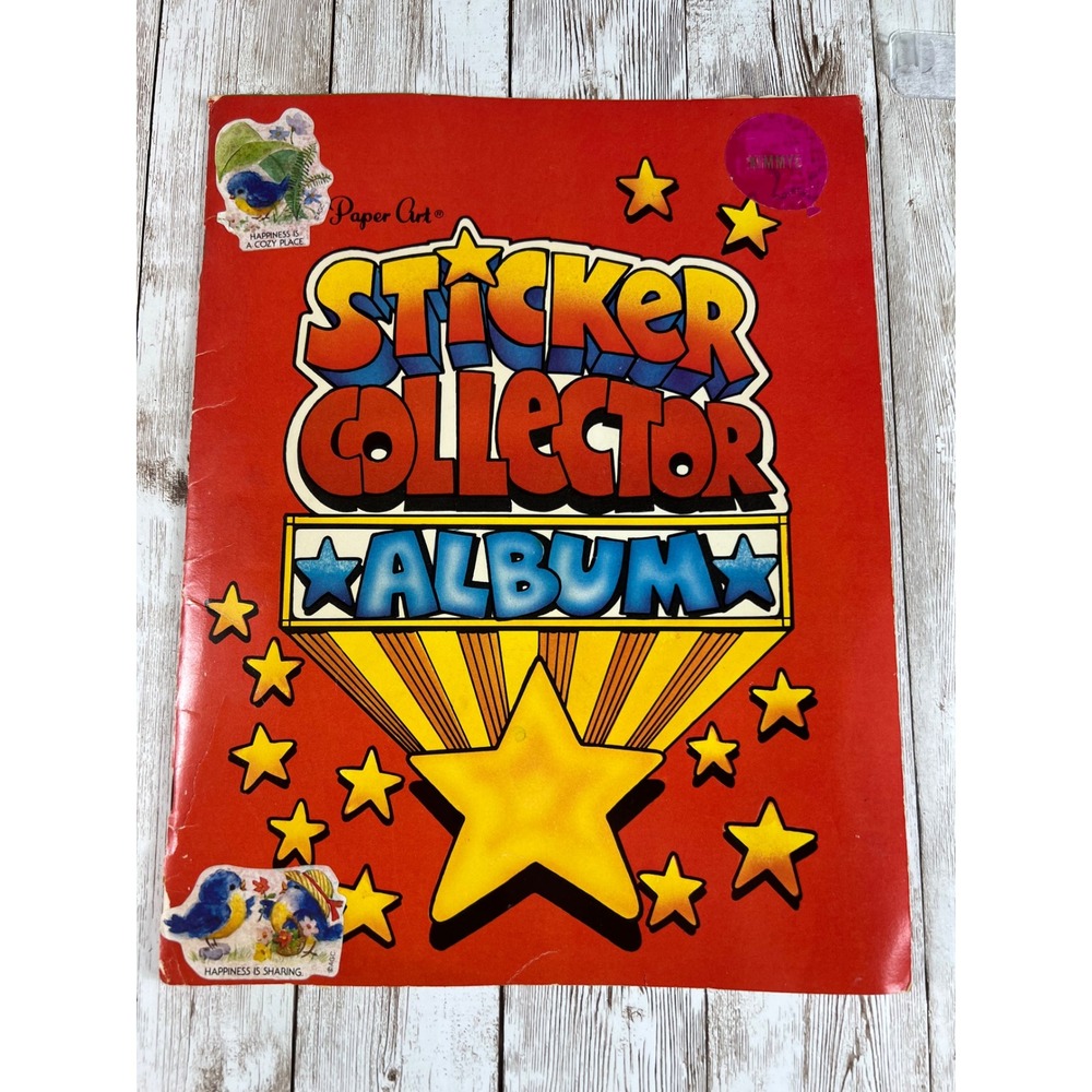 Vintage Sticker Collector Album Red 70s 80s Hallmark‎ Muppets ET Lisa Frank Rare
